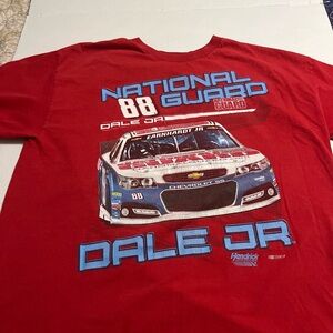 Nascar Red Crewneck with White Logo Print